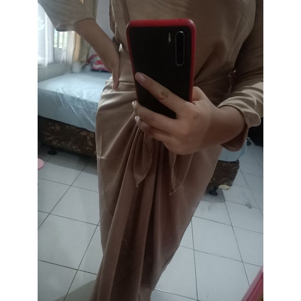 Kaftan ikat warna rose by dippew hijab