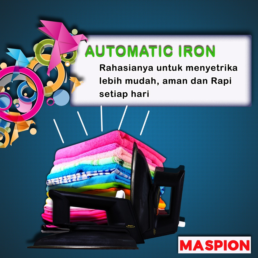 FM - Setrika Listrik Maspion EX-1010 Automatic iron | Gosokan | Setrika EX-1010