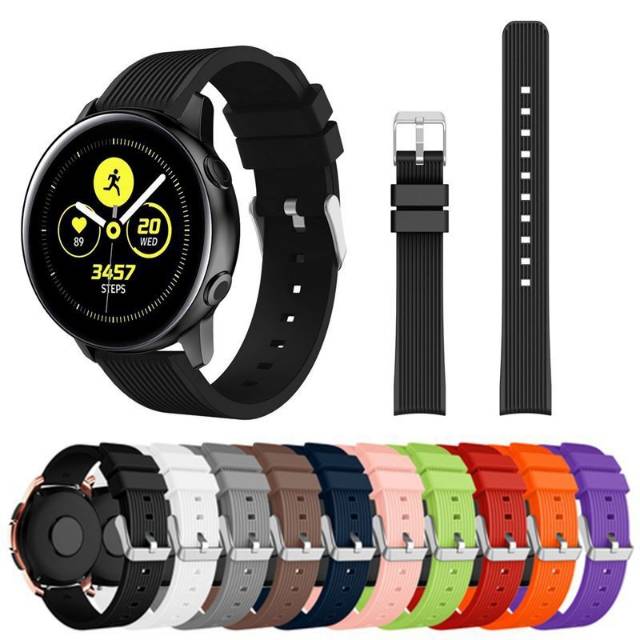 Strap Silikon Silicone Watch Band Samsung Galaxy Watch Active 1 SM R500 Tali Jam Tangan