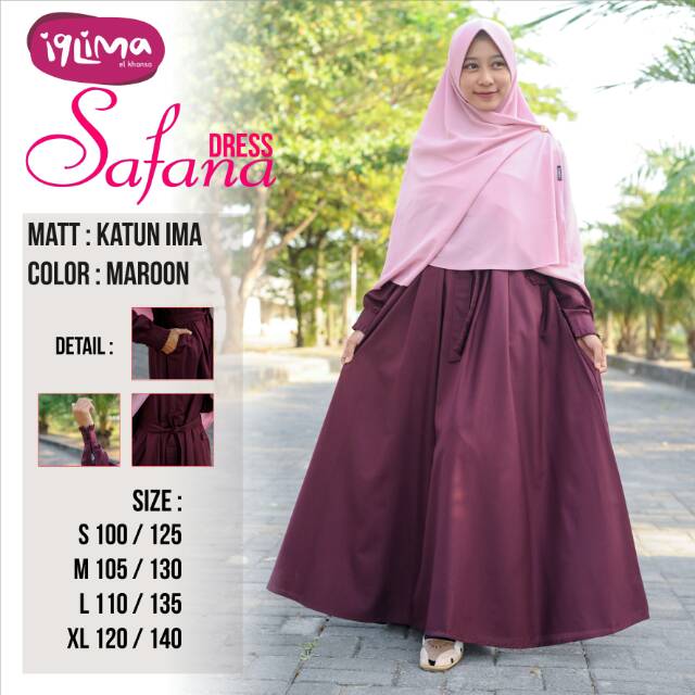 Safana dress-gamis katun ima