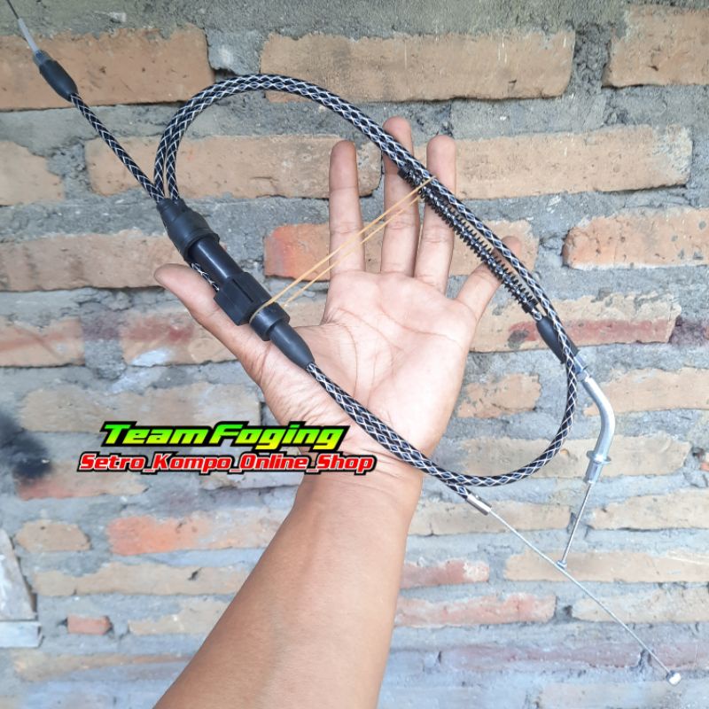 GAS SPONTAN DOMINO 2 KABEL FULL KARBON PNP RX KING-Kabel karbon