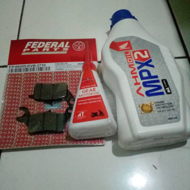 Paket kampas rem depan beat/f1/esp/street/pop/vario 125/150/110/ scoppy f1+ MPX 2 800ml + oli gardan