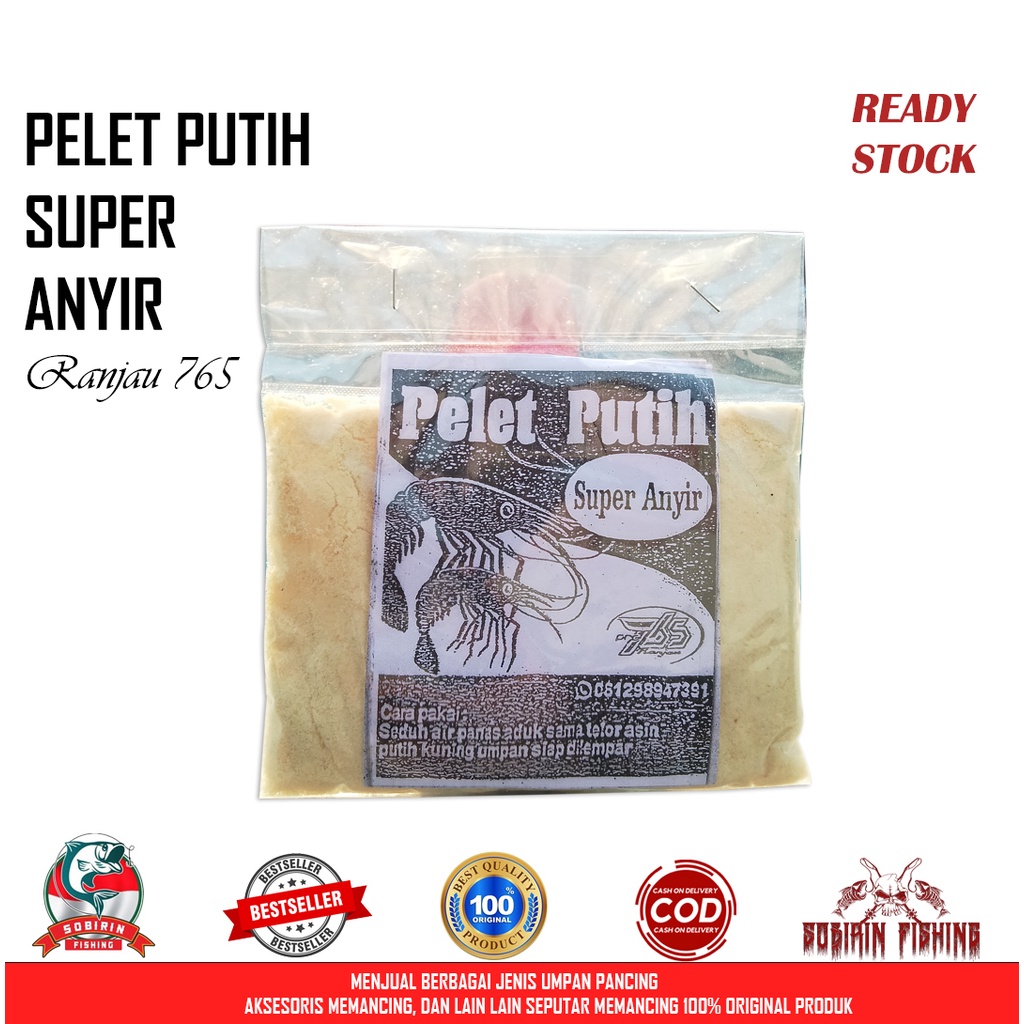 Umpan ranjau PELET PUTIH - super hanyir umpan pancing ikan mas asli ranjau 765