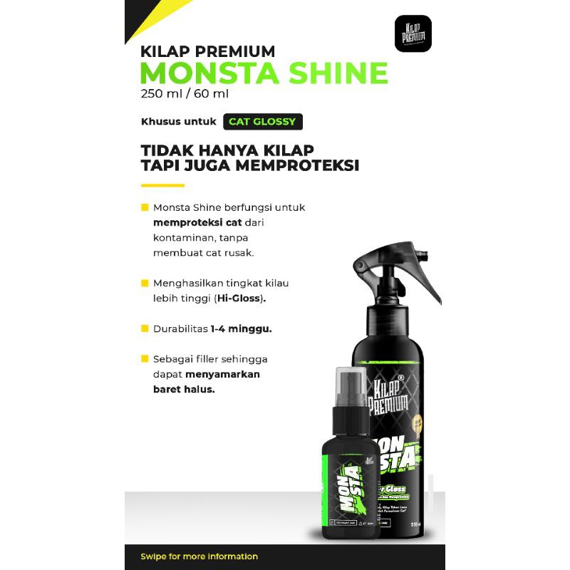 Kilap Premium Monsta Shine Pengkilap Helm, Motor, Mobil, dll