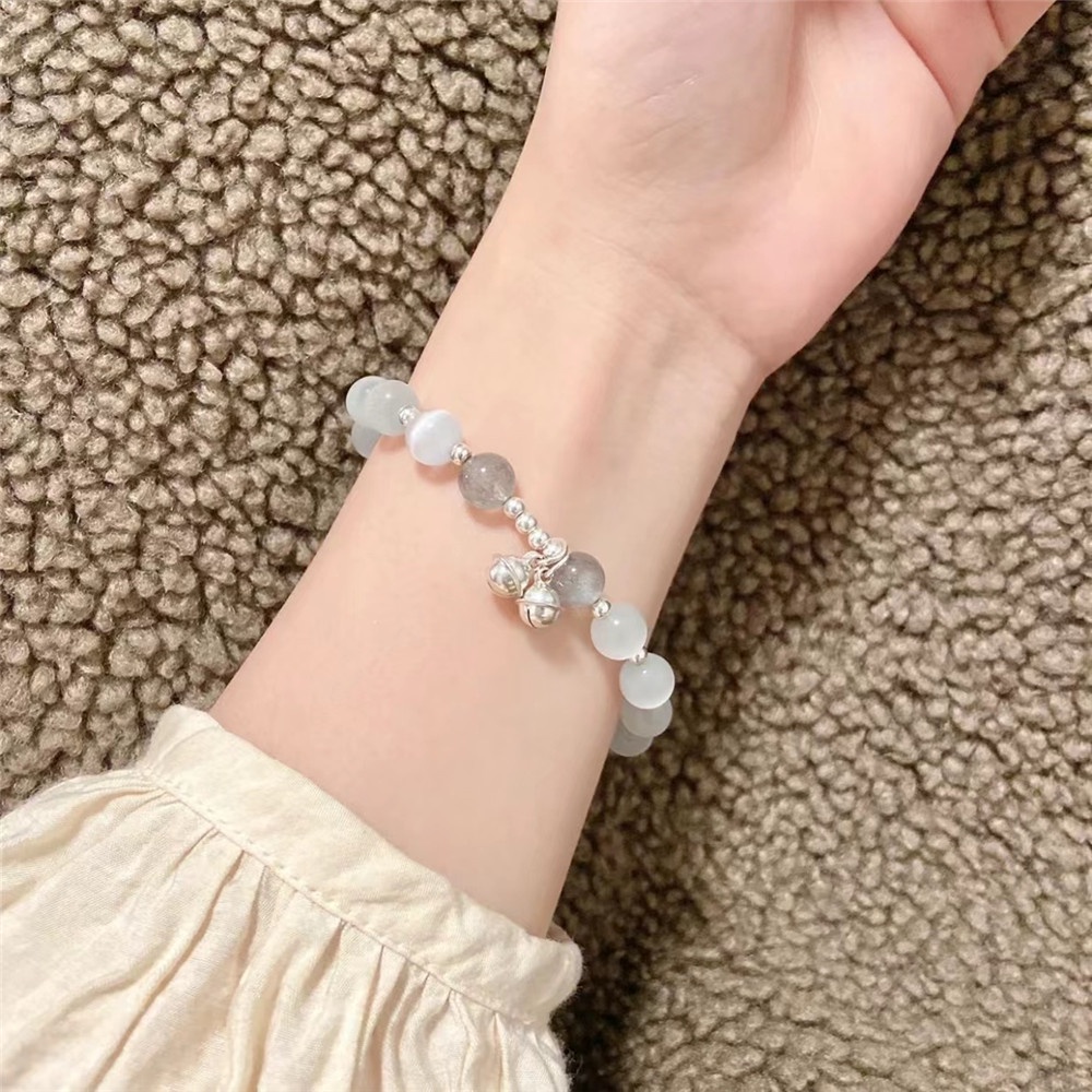 Gelang Liontin Batu Opal Moonstone Kristal Mata Kucing Untuk Wanita