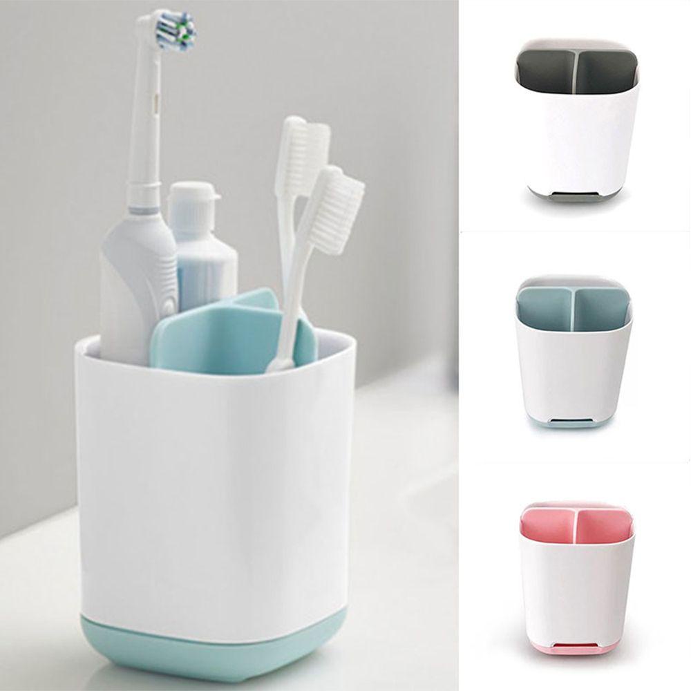 Solighter Tempat Sikat Gigi Tempat Brush Makeup Rumah Tangga Tempat Pasta Gigi Multifungsi