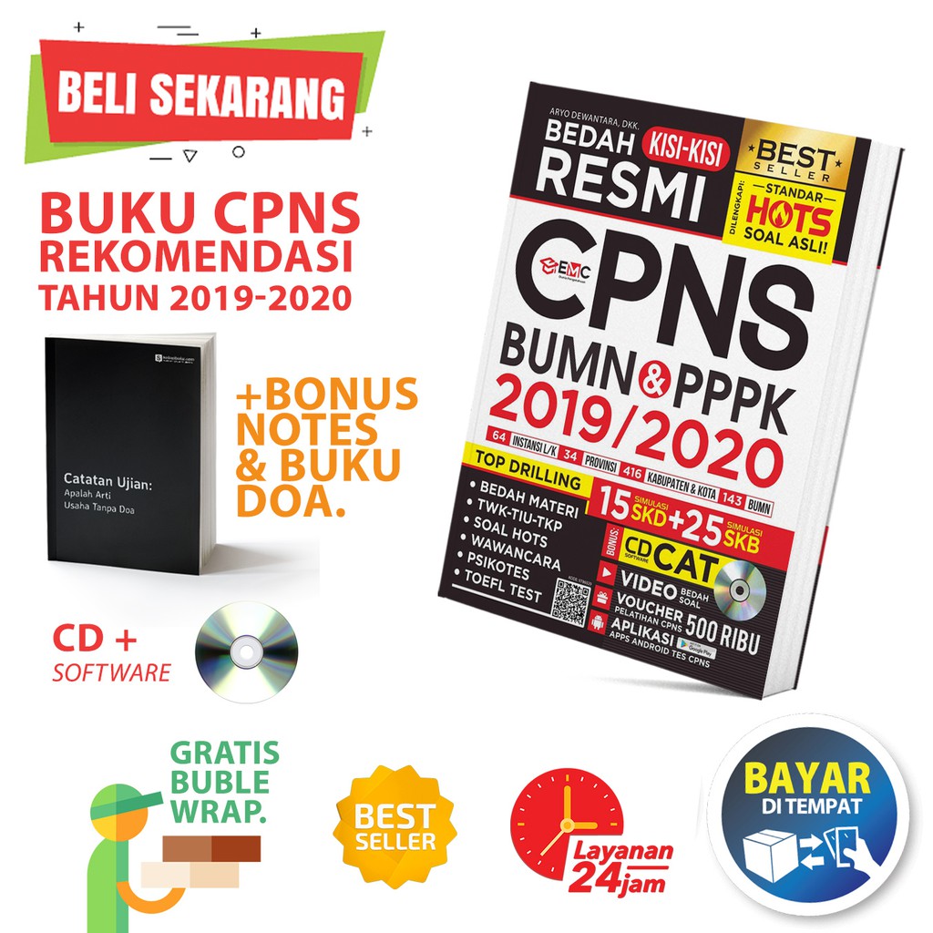 Best Seller Free Notes Buku Cpns Bedah Kisi Kisi Resmi Cpns Bumn Pppk 2019 2020 Cd Shopee Indonesia