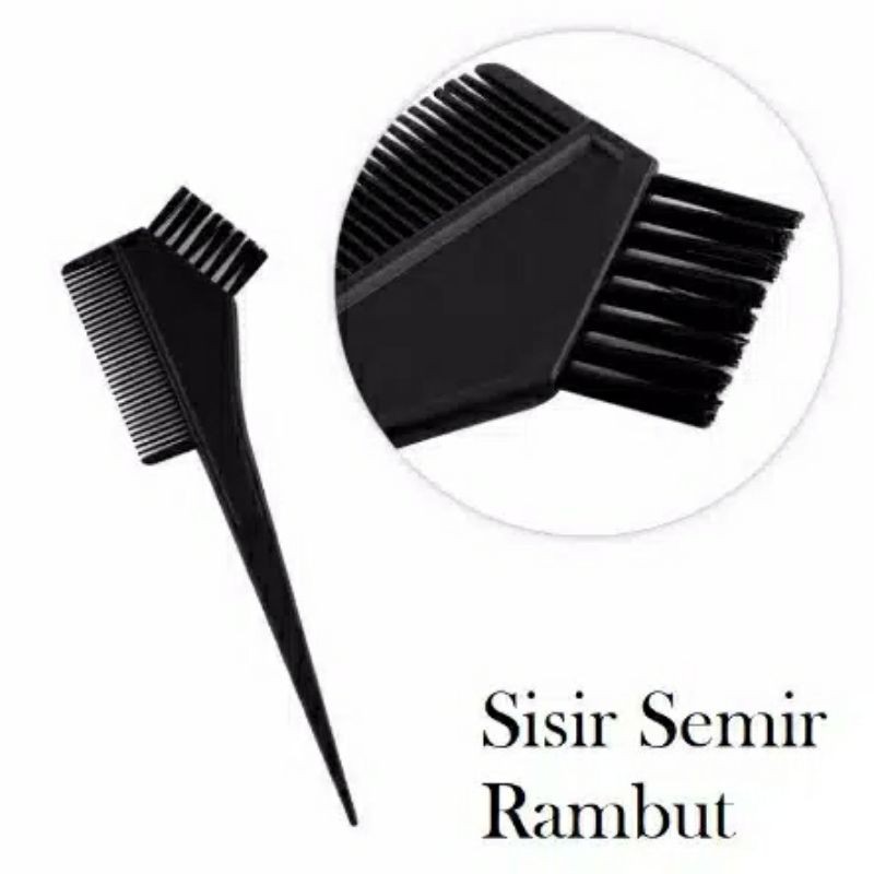 sisir pewarna rambut 1 set / mangkok dan sisir semir