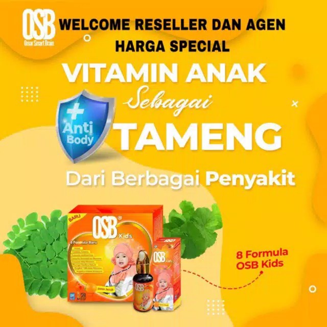 OSB Kids Original Vitamin Otak Anak OSB Omar Smart Brain Cair Atau Sirup 100 % Produk Asli