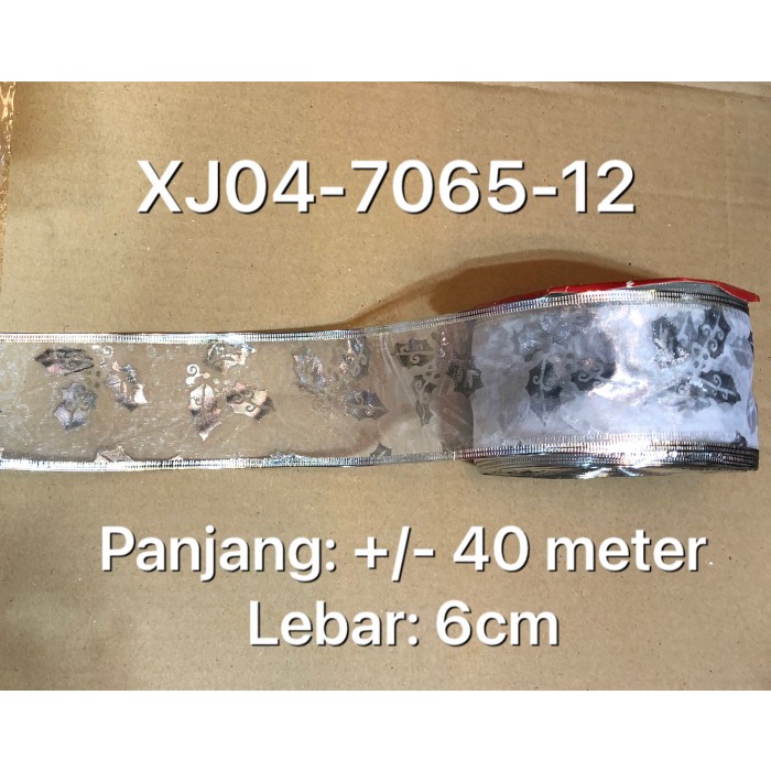 

Sale Pita Kain Silver Motif Daun 40 Meter, Lebar 6Cm, Xj04-7065-12 054