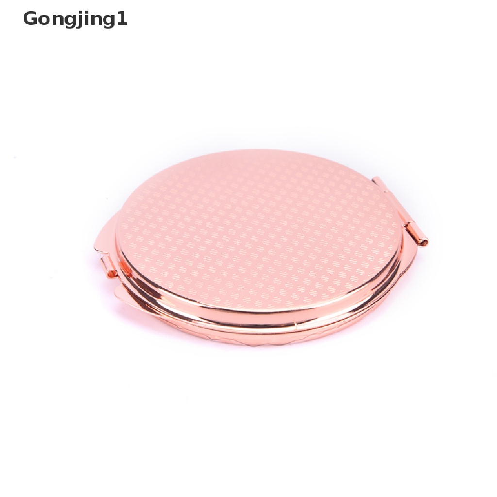Gongjing1 Cermin MakeUp Compact Dengan Kaca Pembesar Untuk Travel
