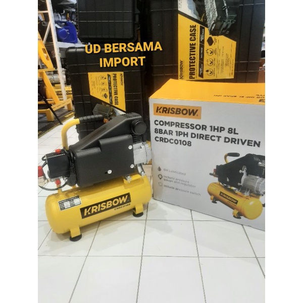 KRISBOW Kompresor Angin 1hp 8l 8bar 1ph crdc1018