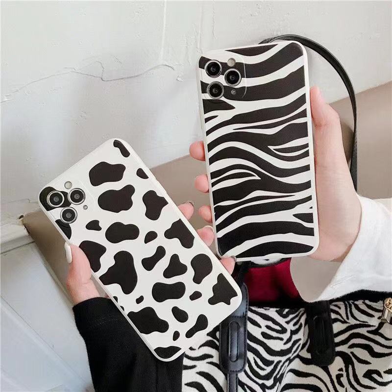 Casing Soft Case Oppo A53 2020 A54 A33 A32 Reno 5 5F A15 A15S A11 A11K A94 F19pro Reno 4 4F 4 LITE A31 A5 A9 2020 A5S A7 A3S A12 Reno2F A37 F9 F9pro F11 A92 A52 A72 A91 Reno3 Fashion Zebra Cow Pattern Silicon Full Cover-3