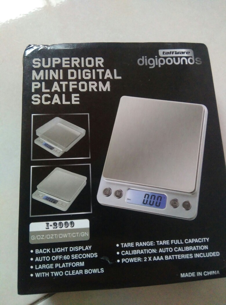 Arnaha Timbangan Dapur Mini Digital Platform Scale 1kg 0.1g - I2000