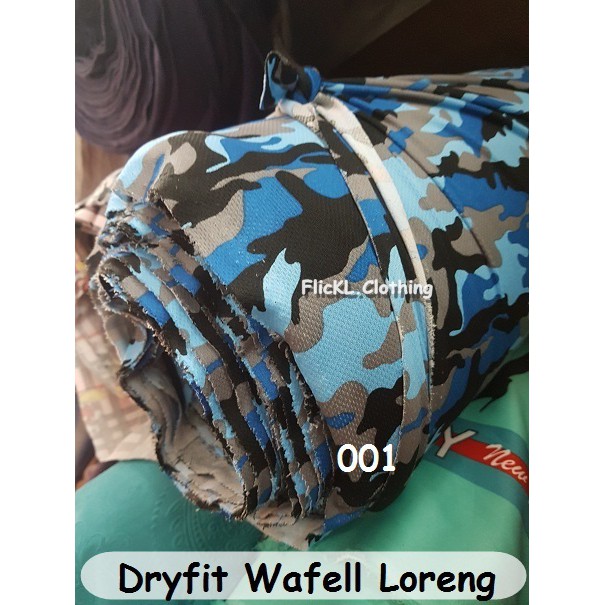 Bahan Kain Kaos Baju Dryfit Dry Fit Wafel Loreng Polymesh Olahraga Jersey Bola Basket Futsal