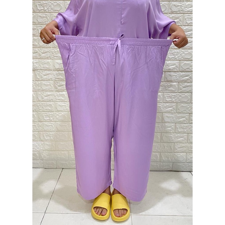 CELANA PANJANG SANTAI KULOT WANITA JUMBO XXXXL RAYON TWILL PREMIUM