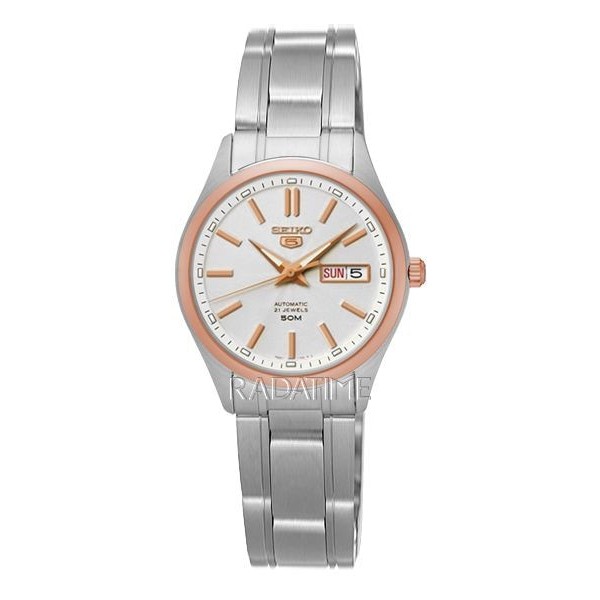 Seiko 5 Ladies SNK882K1 Automatic Rose Gold Bezel Jam Tangan Wanita Original SNK882