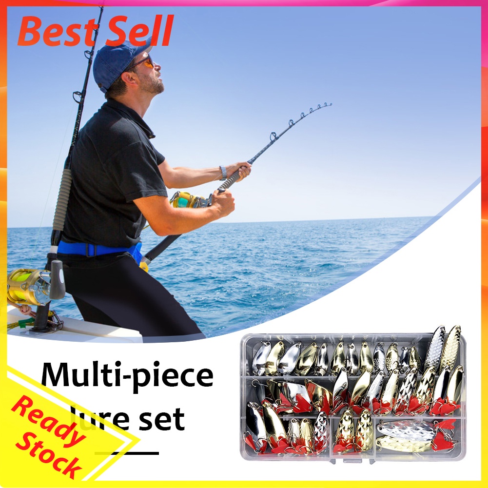 25/35pcs Multi-Piece Sequin Fishing Bait Kit Artificial Fishing Crankbaits