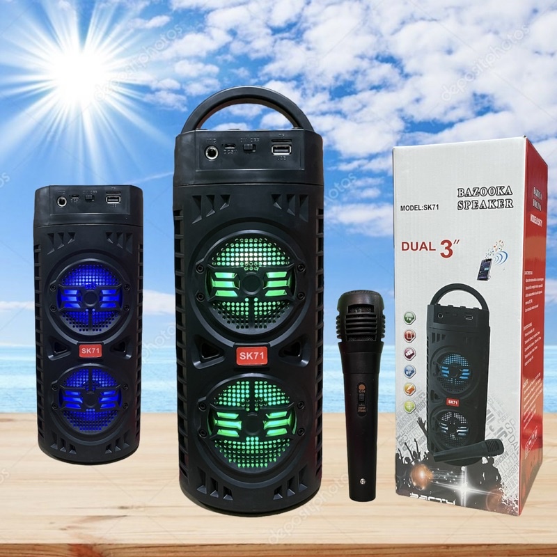 speaker bluetooth big bass speaker portabel karaoke SK-71bt speaker aktif termurah