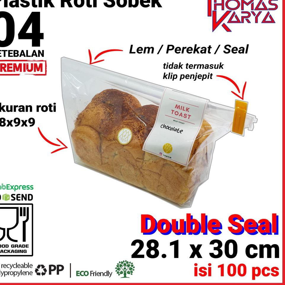 

Terkini 28.1x30 cm Plik OPP TEBAL (LEM) | Plik OPP DOUBLE SEAL | Plik Roti Sobek Double Seal Bening