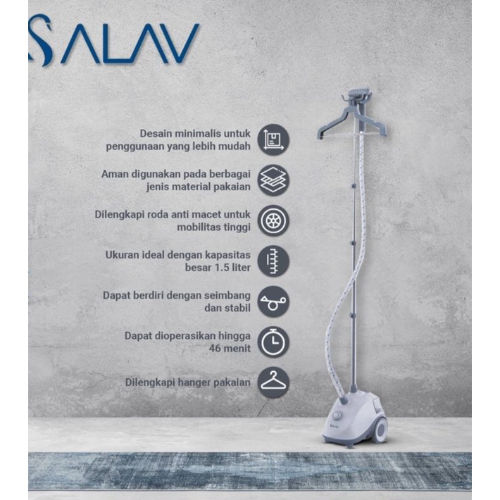 SALAV Setrika Uap Pakaian 1.5 Ltr/Garment Steamer/steamer