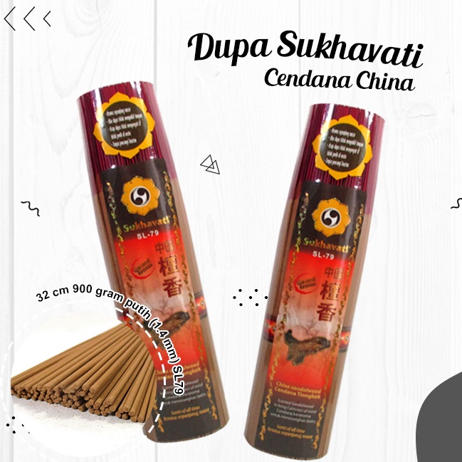 Dupa / Hio Wangi Alami Cendana China Sukhavati Stick Putih 32cm @900gr