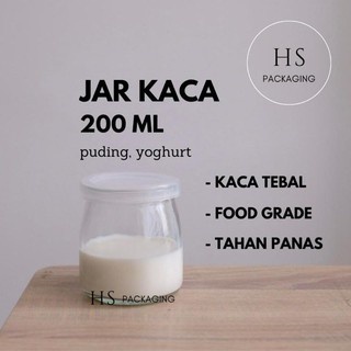 200ml TOPLES KACA / JAR KACA 200 ml / BOTOL KACA / jar puding / jar panacota / jar yoghurt