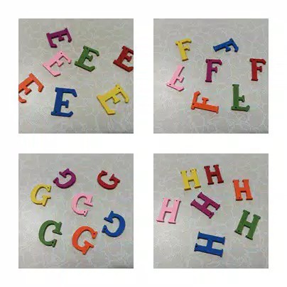 1 BUAH - 2.5 CM HURUF KAYU ALPHABET WARNA | ABJAD KAYU BESAR