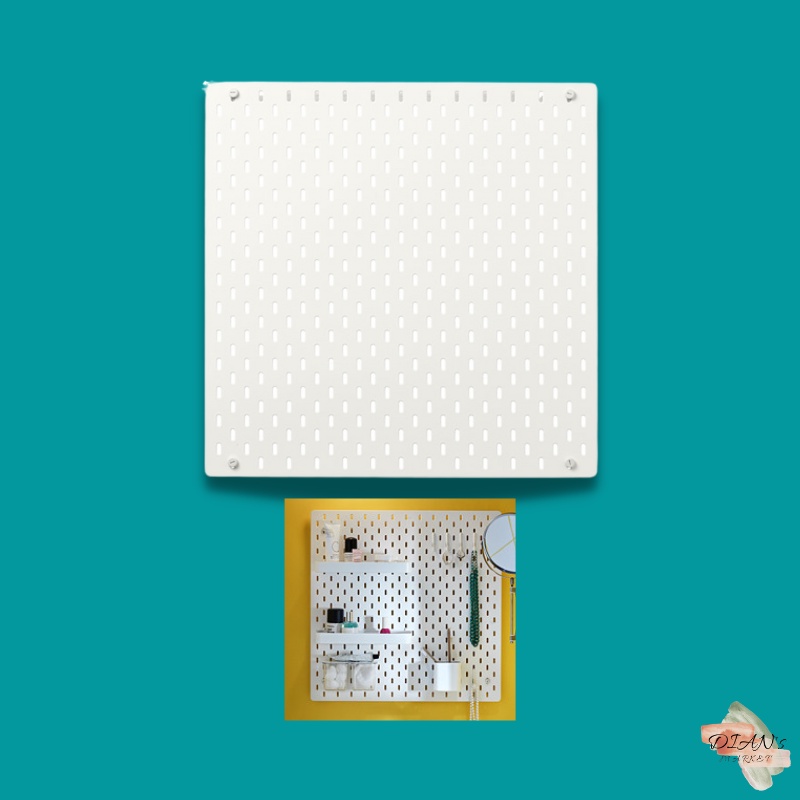 

Papan Berlubang Pegboard Tempel Dinding Uk.56x56 Cm SKDS