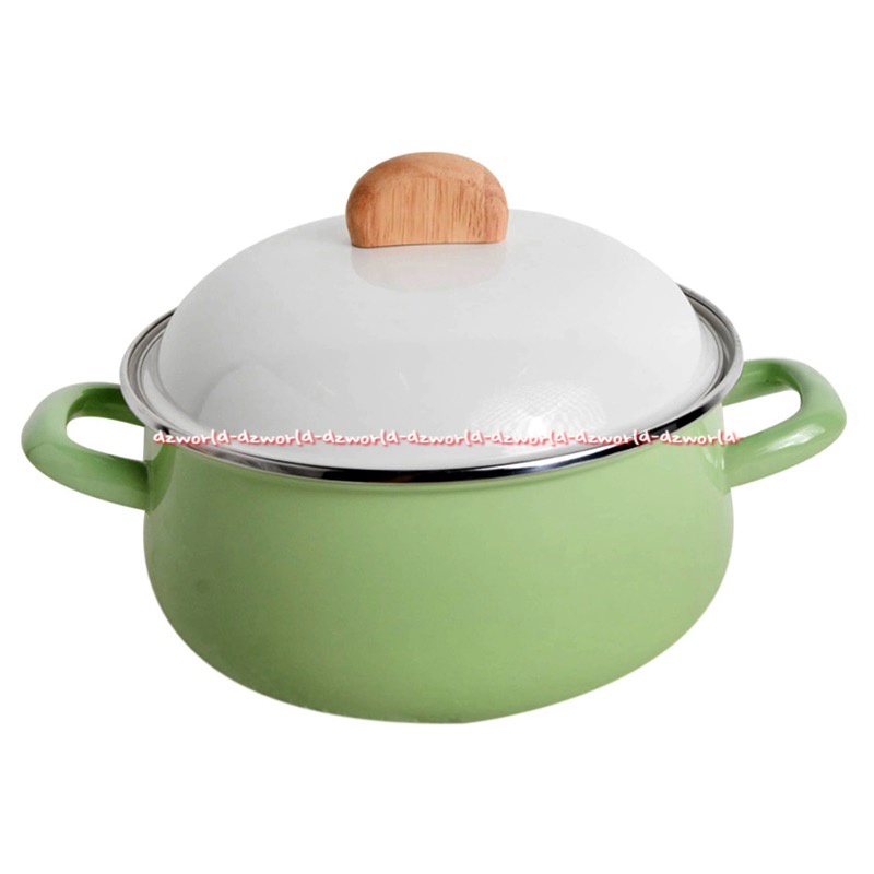 Krischef Dutch Oven 20cm Green Panci Masak Casserole Hijau Muda Kris Chef