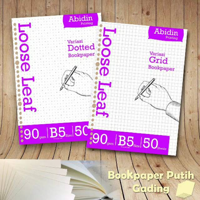 

Loose Leaf Grid Dot Plain 90 gsm Bookpaper