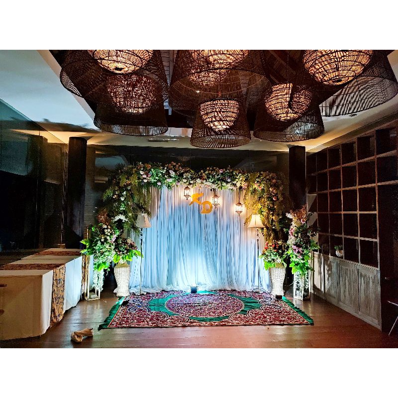SEWA PAKET DEKORASI LAMARAN RUSTIC MODERN, BACKDROP RUSTIC LAMARAN, SEWA BACKDROP ENGAGEMENT  RUSTIC