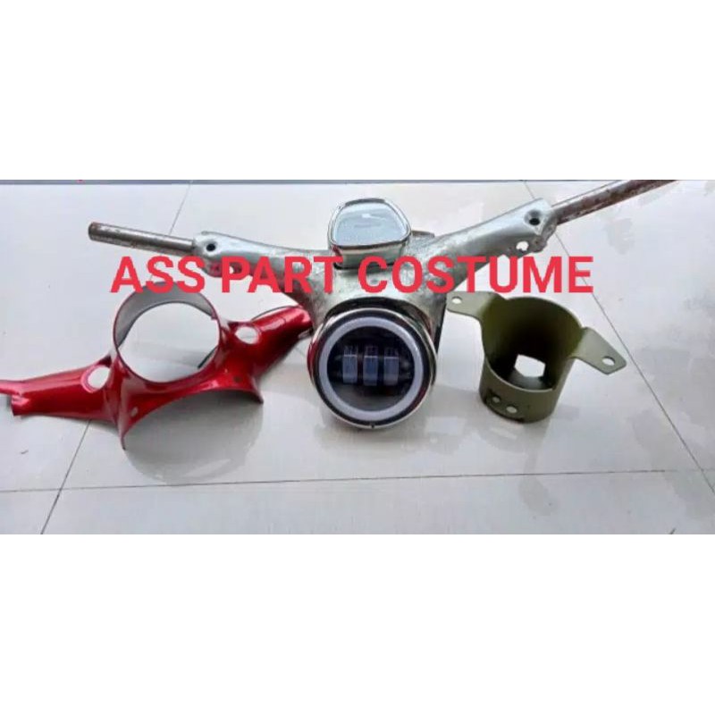 stang honda c70 set lampu daymeker-stang set daymeker C70 C50 lengkap