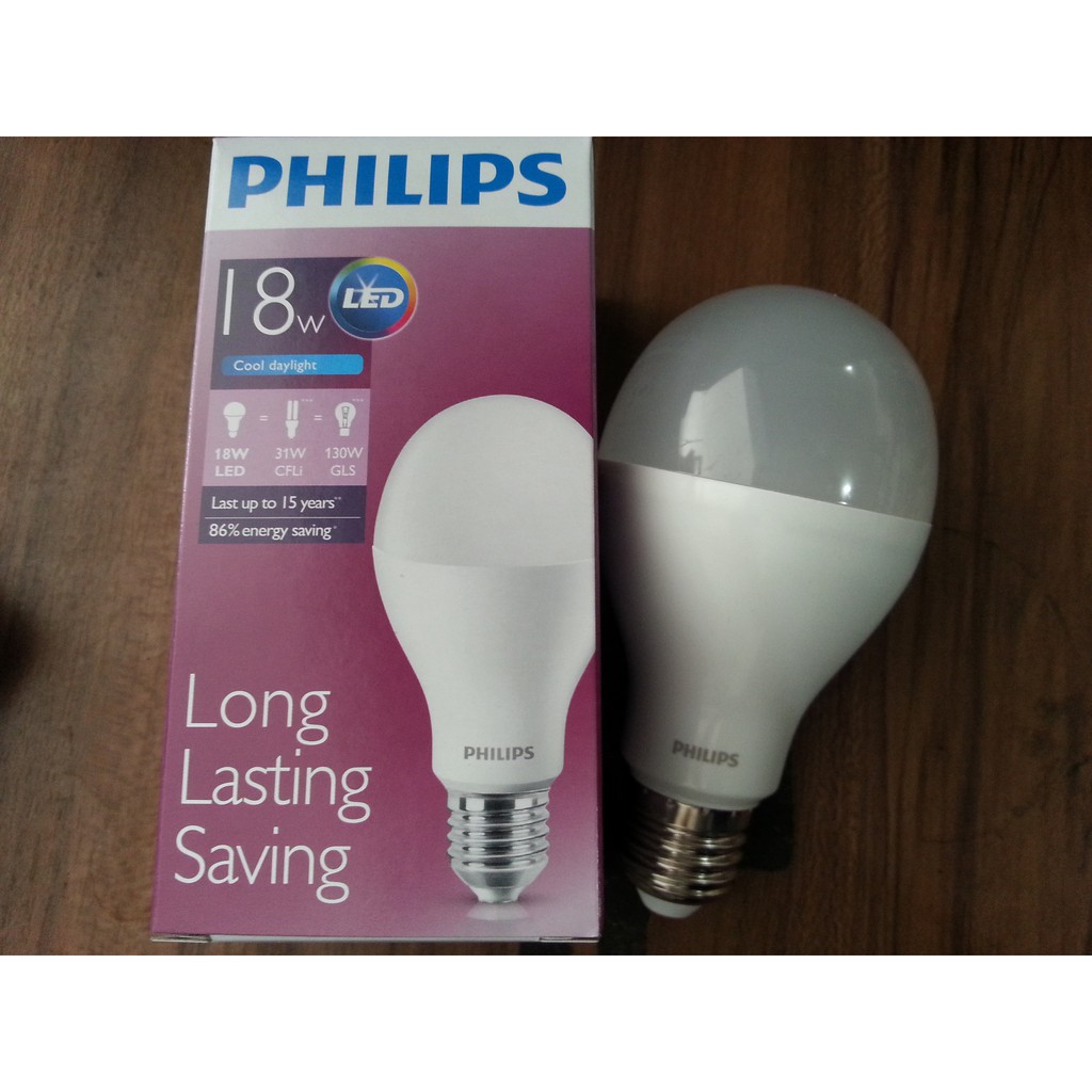 Lampu LED PHILIPS 18W = 31W 2U = 130W PX Paling Terang Besar