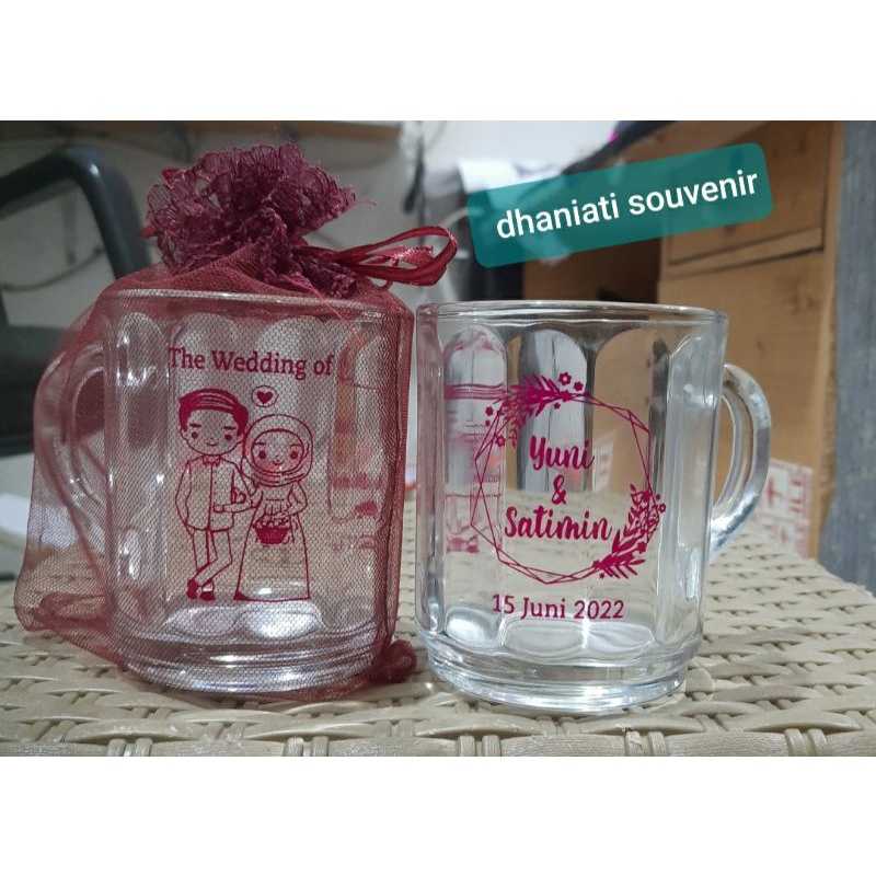 souvenir gelas gagang