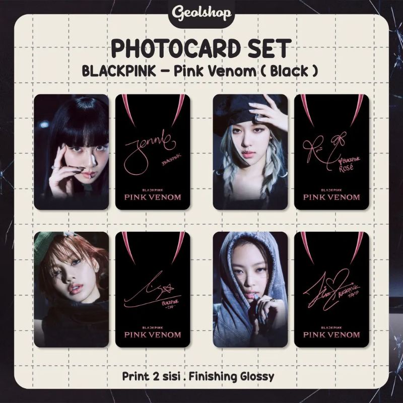 PHOTOCARD PC PREMIUM BLACKPINK -PINK VENOM Selfie