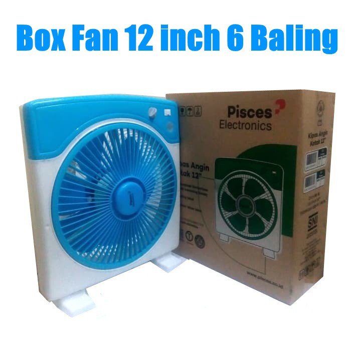 Pisces Box Fan Kipas Angin 12 Inch 6 Baling