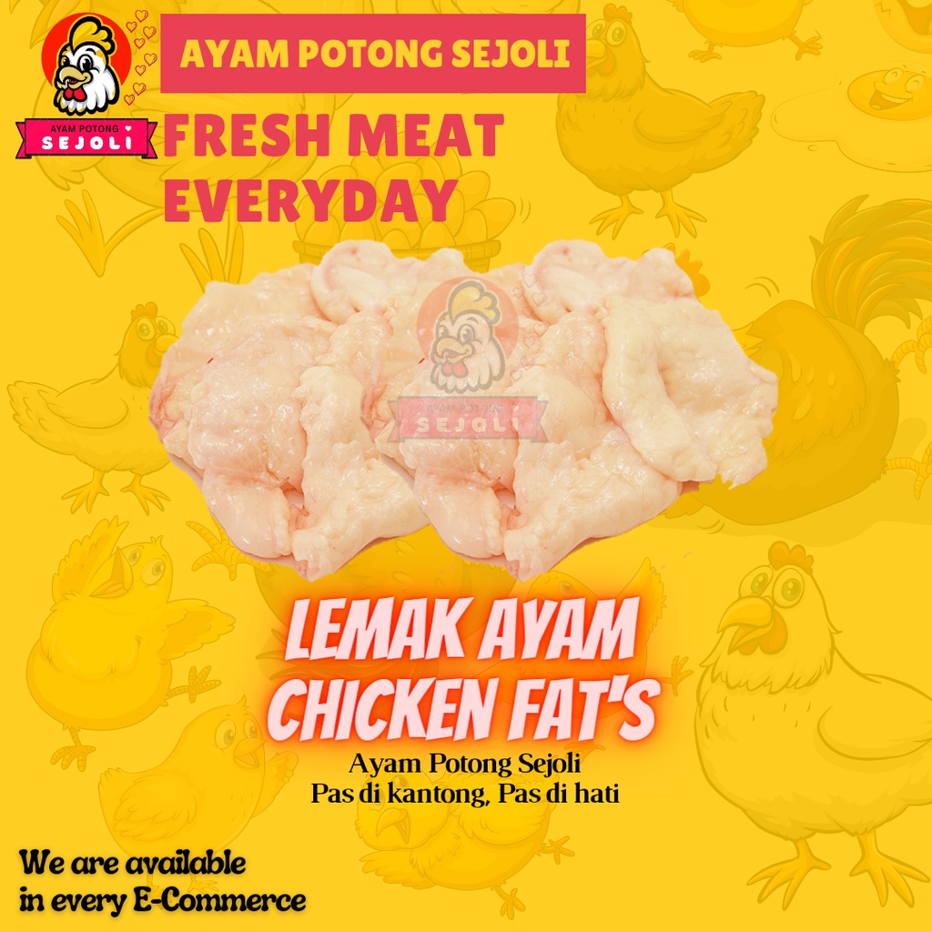 

Lemak Ayam Boiler negeri 1kg bersih perkg fresh/frozen
