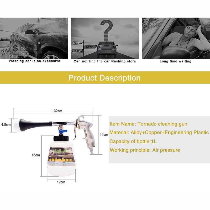 ARS - MALUOKASA Semprotan Pembersih Mobil Water Spray Tornado Gun - PCG85