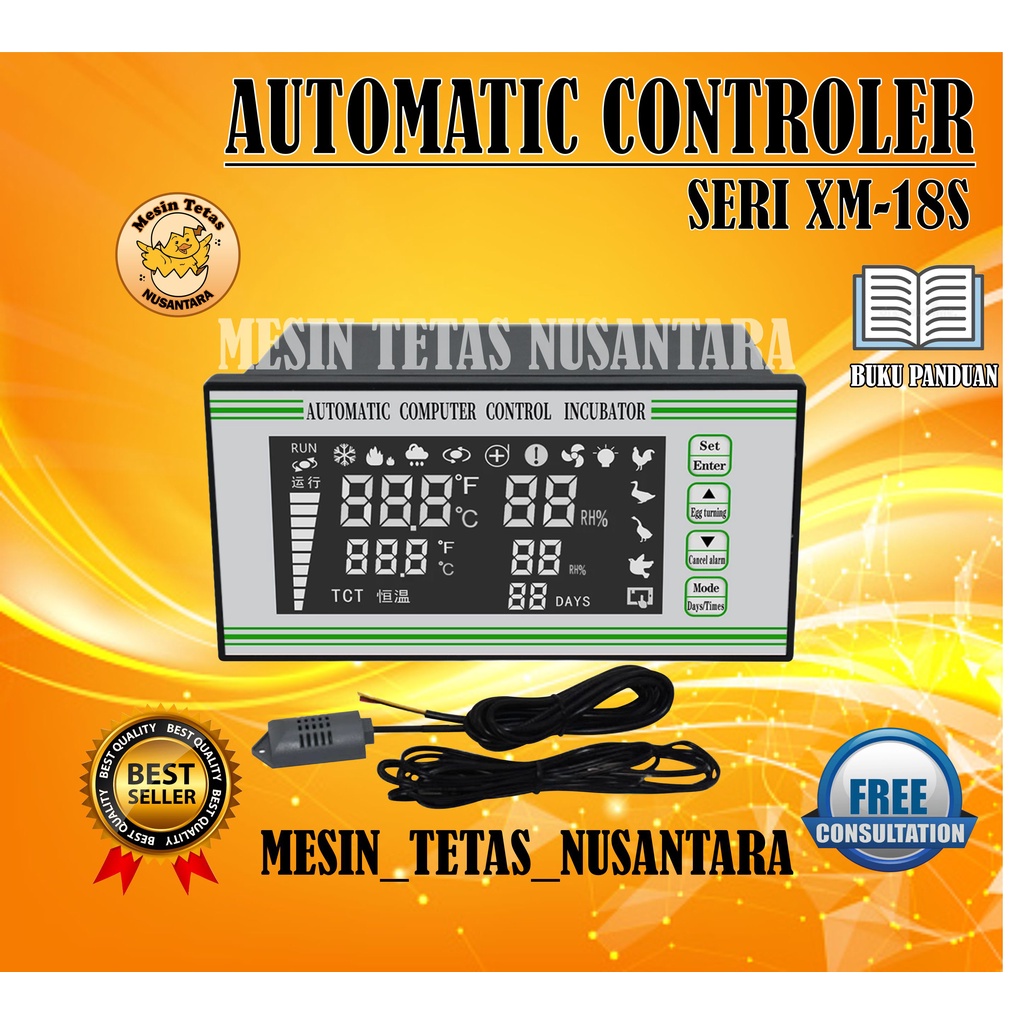 Xm-18s Egg Incubator Termostat Hygrostat Termohygrostat Automatic