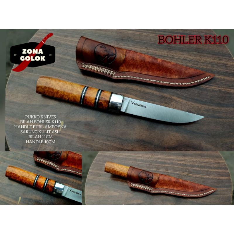 PISAU PUKKO KNIVES SURVIVAL COSTUME BAJA BOHLER K110 PREMIUM KUALITAS SUPER TAJAM