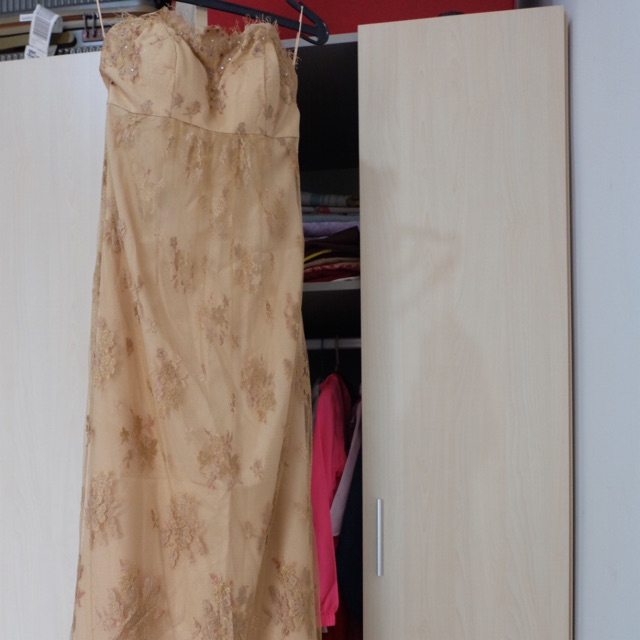 Party dress kemben lapisan brokat