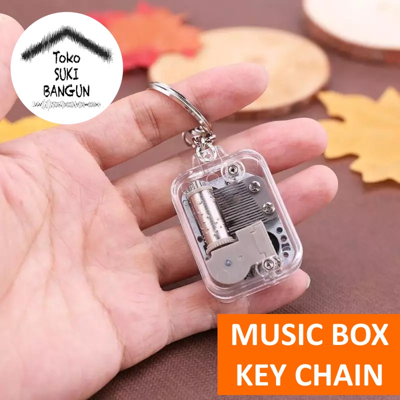 Music Box Key Chain Toys Mainan Gantungan Kunci Kotak Musik Mini