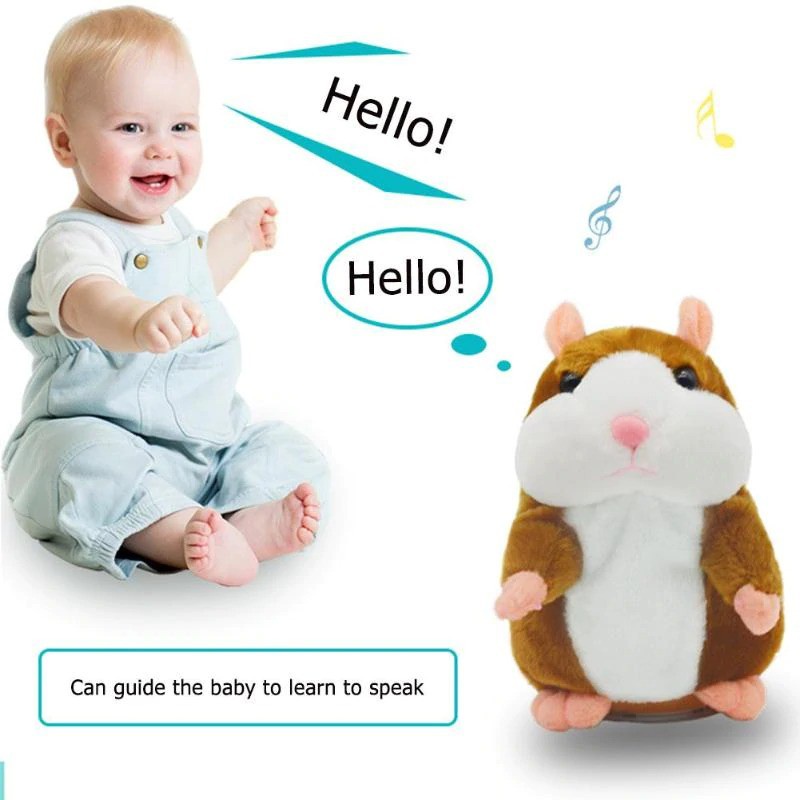 Boneka talking hamster peniru suara mainan bayi lucu imut