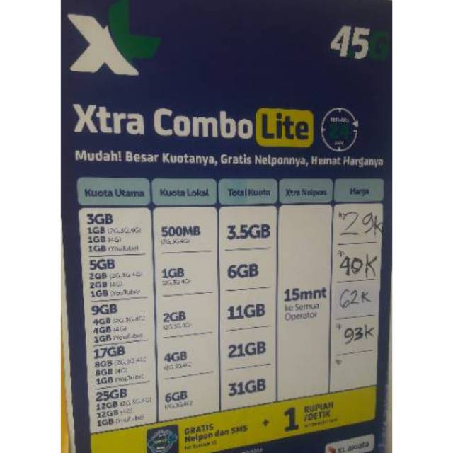 Voucher Internet Xl Tembak Kuota 4 5gb 8gb 15gb 25gb 37gb Kartu Internet Kuota 4g Xl Xtra Combo Lite Shopee Indonesia