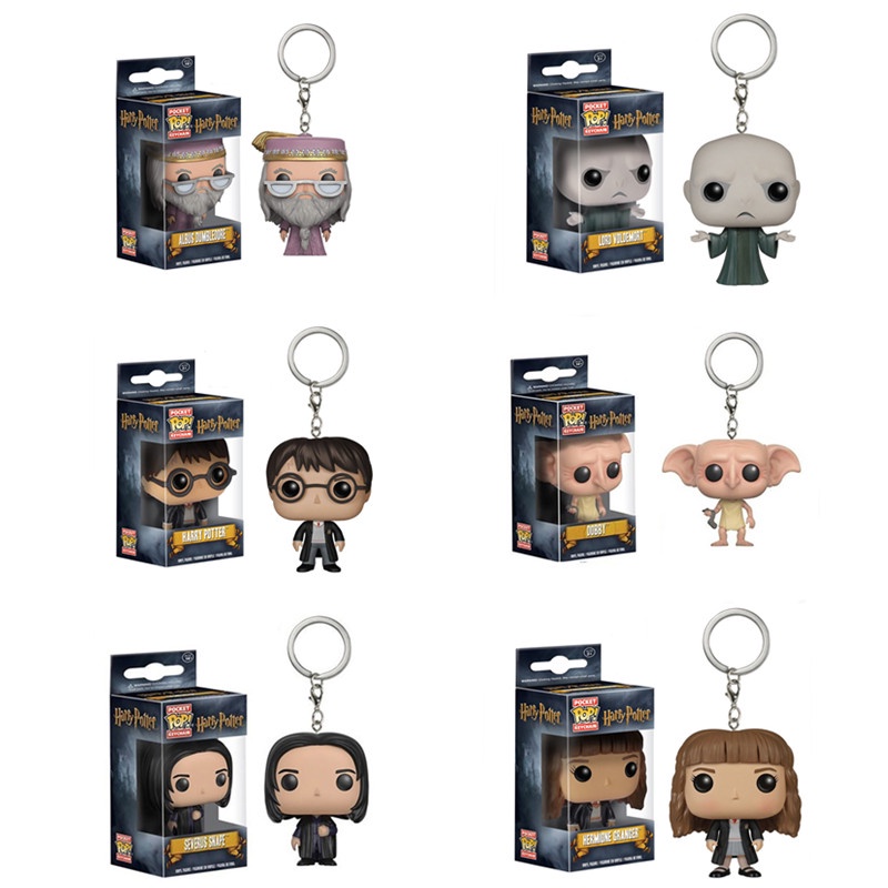 1pc Gantungan Kunci Action Figure Funko POP Harry Potter Hermione Snape Voldemort Bahan PVC Untuk Dekorasi