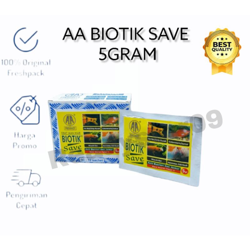 obat ikan AA BIOTIK SAVE anti bakteri &amp; jamur