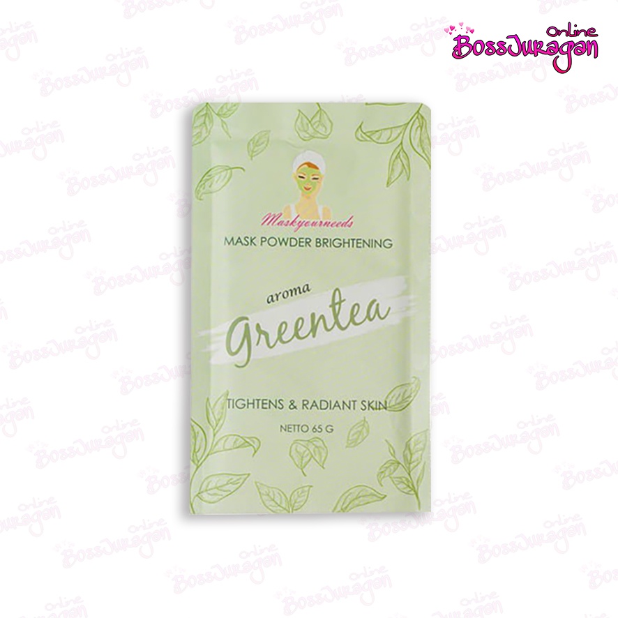 (BOSS) MASKER Maskyourneeds GREENTEA BPOM 65G