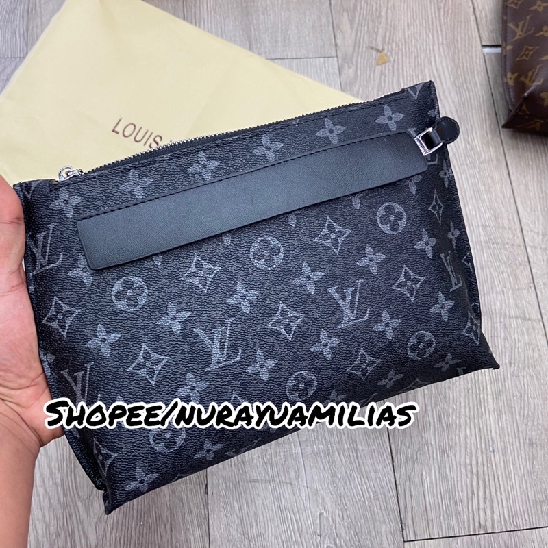 clutch Louis Vuitton import free box clutch pria wanita lv Pouch bag lv