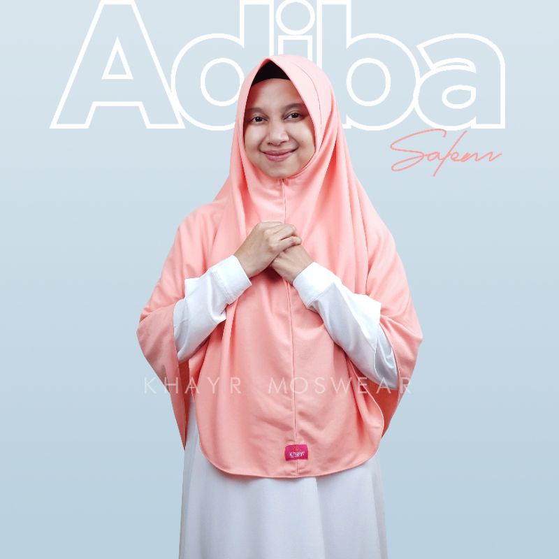 Jilbab Kaos Adiba Series Warna Salem | Jilbab Khayr Moswear